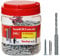 Fischer 533196 Kit 240 Tasselli SX 5 con Vite e Punta Trapano SDS PLUS II 5 mm, Barattolo Propack, per Fissaggio su Cemento, Mattone e Muratura, Grigio