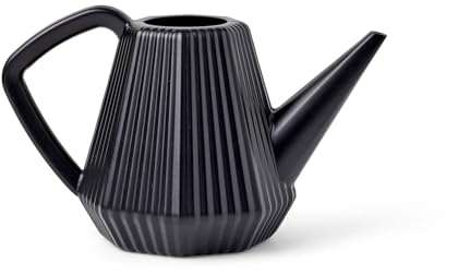 Xala - Gießkanne Doppio Groove 2L - 28x16x17 - Schwarz - Für den Innen- und Außeneinsatz - Bruchfest - Leichtgewicht
