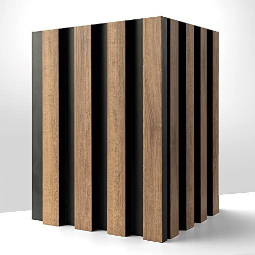 3D Wandpaneele Lamellenwand Neptun in Holz Optik Akustikpaneel zur Wandverkleidung leichtes Polystyrol Decor