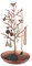 Relaxdays Porte-Bijoux en Forme d’Arbre, pour Colliers, Boucles d’Oreilles, Bracelets, HxLxP 30 x 16 x 15 cm, Rose doré