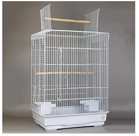 Vogelkäfig aus Metall, Oben offen, großer Vogelkäfig für Wellensittiche, Wellensittiche, Finken, Nymphensittiche, Kanarienvögel, Papageienkäfig, Sittiche, Reisevogelkäfig, Vogelkäfige, DEK