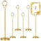 LOLYSIC Lot de 6 supports de numéros de table pour mariage, 20,3 cm, robustes et antidérapants pour numéros de table, photos, photos, cartes de nom, tables de fête, réception, restaurant, doré