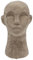 Villa Collection Talvik Kopf Figur Deko, Dekorative Skulptur aus Beton/Zement, Skandinavische Deko Modern, 8,5 x 8,5 x 15 cm, Graubraun