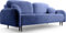WFL GROUP Sofa mit Bettkasten - Schlafsofa mit Schwarze Holzbeinen - 3-Sitzer Sofa Couch mit Schlaffunktion Bettfunktion Skandinavisch Polstergarnitur - Blau
