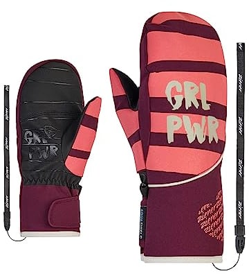 Ziener Mädchen LIWANI Ski-Fäustling/Wintersport | wasserdicht, Primaloft, modisch, Velvet red, 5
