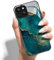 Printed Phone Case for iPhone 11 Pro 5.8 HD Glass PC Hard Back Cover with Shockproof Silicone Skin Butterfly Love Marble Pattern Design for Girls Boys -Green Gold Marble