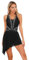 Niiyyjj Damen Eiskunstlaufkleid, Tanz, Ballett, Gymnastik, Turnanzug, ärmellos, Bühnentanzkleidung, Schwarz F, 46
