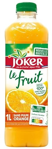 JOKER Jus d'Orange Sans Pulpe 1L - Pressé de Fraîcheur Naturelle - Boisson Rafraîchissante aux Agrumes - Le Lot De 4