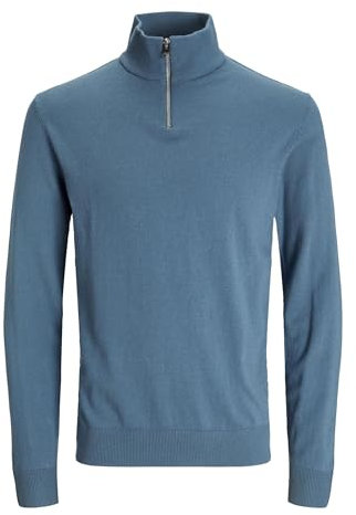 JACK & JONES Male Viertel-Reißverschluss Einfarbig Viertel-Reißverschluss