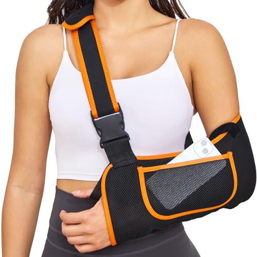 Yaoociy Écharpe de bras pour homme et femme, dispositif d'immobilisation, sangle de bras pour blessure à l'épaule, blessure au coude, bras gauche droit pour blessure au poignet, manchette de rotateur