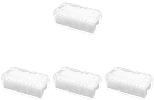VALICLUD Transparente Uhrenbox Für 4 Uhren Watch Display Box Mit Innenhalter Aufbewahrungsbox Mit Traditionellem Deckel Für Uhrengeschenkverpackung Und Präsentation Zuhause Oder Auf Reisen