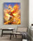 Taxpy Wandbild Leinwand Phönix-Muster, L, 60 x 80 cm Kunstdruck Bilder Leinwandbilder Deko Home Deko für Schlafzimmer und Wohnzimmer