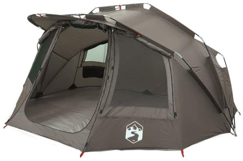 vidaXL Angelzelt 5 Personen Grau Wasserdicht, Campingzelt, Gartenzelt, wasserdichtes Zelt, Zelt, Wanderzelt, Zelt wasserdicht, 5 Personen Zelt