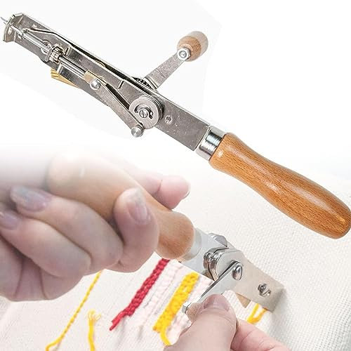Teppich-Tufting-Werkzeug, manuelle Tufting-Pistole, Anfänger-Starter-Set, mit Handstrickteppichpistole und verstellbarer Stanznadel.