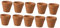 Milisten Lot de 10 Mini Pots De Fleurs en Terre Cuite – Argile Poreuse pour Décoration De Jardin Intérieur