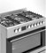 Gasline Gas Standherd 90cm GAG906GOINX Edelstahl Matt, 6 Flammig, Sabaf-Brenner. Gasbackofen mit Grill, elektrische Zündung und Vollzündsicherung Propan/Erdgas
