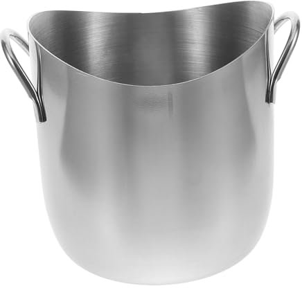 VANZACK Seau à Glaçons Acier Inoxydable Bac à Boissons pour Extérieur Récipient De Bar Pratique avec Double Poignée