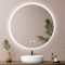 EMKE 600mm Bluetooth Bathroom Mirror with LED Lights, Round Bathoom Mirror with Speaker/Anti-fog/Dimmable/Touch Sensor, Circle Mirrors Backlit Wall Mounted with demister for Bathroom, IP44