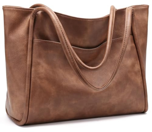 GAEKEAO Handtasche Damen Groß Shopper Tasche Tote Bag Schultertasche Wasserdichte Laptoptasche PU Leder mit Reißverschluss Innentasche Schultertaschen Arbeitstasche Reisetasche