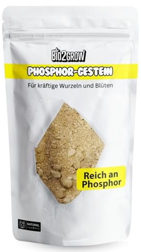 Bio2Grow Phosphor Gestein 1,5KG – Mineralischer Phosphordünger – Rohphosphat für Erde, Garten, Beet & Hochbeet