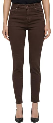 Tazzio Damen Jeans Skinny Fit, High Waist, Stretch, 5-Pocket-Style F138 (Braun, 42)
