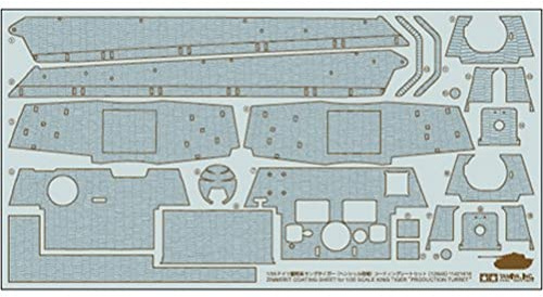 Tamiya 300012648-1:35 Zimmerit Bogen Königstiger Henschel, Braun