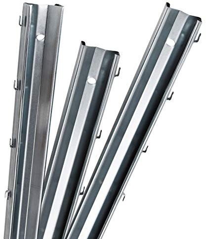 Aquagart Z-Profil Zaunpfosten 1,5 m verzinkt I 10 Stück Metallzaunpfosten aus Bandstahl 1,2mm stark I hochwertige Zaunpfähle für Wildzaun Weidezaun Drahtzaun Wildschutzzaun Knotengeflecht Zaun