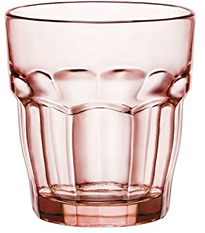 Bormioli Rocco 418950B03321990 Set di 6 Rock Bar Lounge 27 cl Peach Rosa/Arancio