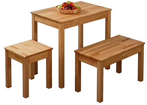 Krok Wood Esstisch Tomas aus Massivholz (Buche, 75 x 50 x 75 cm)