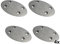 Gedotec Tischplatten-Verbinder Metall zum Anschrauben CONNECT einteilig | 4 Stück - Tischverbinder zum Schrauben | Möbelverbinder mit Bauhöhe: 9 mm | Verbindungsbeschlag flach für Tische & Möbel-Bänke