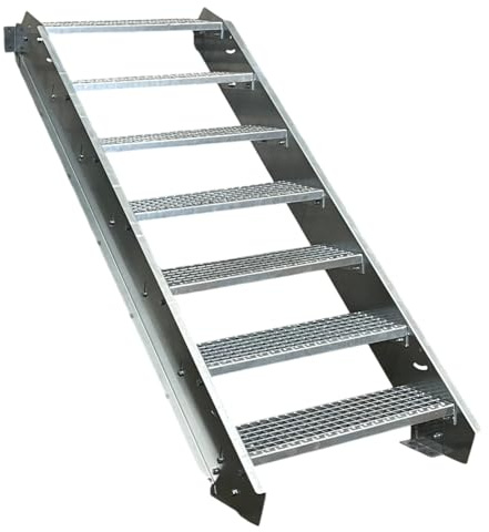 SRM Design 7 Stufen Stahltreppe Breite 100 cm verzinkt