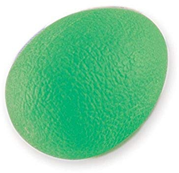 GIMA - eiförmiger Anti-Stress-Ball, Trainingsgerät für Finger, Hand und Handgelenk, für Die Rehabilitation, Widerstandsstufe Mittel, Farbe Grün
