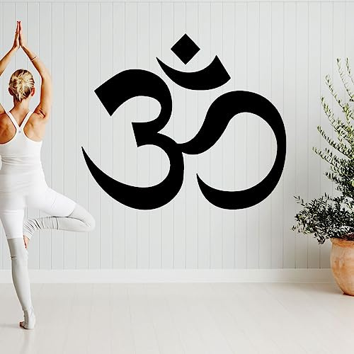 Wandtattoo / Wandaufkleber, Motiv Om, Yoga, Meditation, Schwarz
