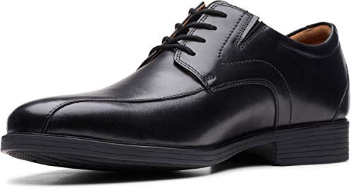 Clarks Men's Whiddon Pace Oxford, Black Leather, 10.5