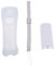 Qiuxiaoaa Silikon-Schutzhülle Batterie Hintertür Shell Handschlaufe Kit Ersatz für WII Remote Controller Controller Kit Weiß