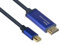 Good Connections SmartFlex - Cable Mini DisplayPort 1.4 a HDMI 2.0 (4K UHD @ 60Hz RGB, 4:4:4, Carcasa de Aluminio, 3 m), Color Azul Oscuro