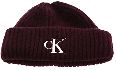 Calvin Klein CKJ Monogram Wool Blend Beanie Raspberry Juice