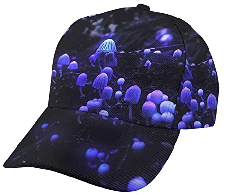 通用 Black Cherries with Golden Tails Pattern Baseball Caps Adjustable Baseball Hat Washed Dad Hat for Summer