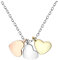 Sofia Milani - Damen Halskette 925 Silber - Tricolor - vergoldet/golden - Herz Anhänger - N0508