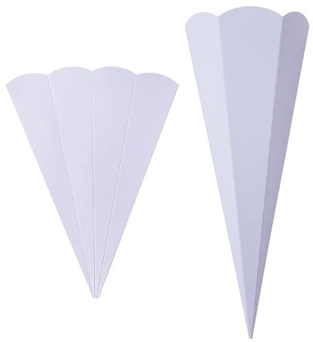 PAINT IT EASY NEU 5er Pack Geschwister-Schultüte Rohling mit Steckverschluß, Stabiler Karton 400g/qm, 6-eckig, 41 cm, Hellblau