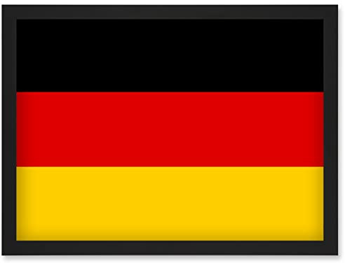 Artery8 Germany National Flag Patriotic Vexillology World Flags Country Region Poster Artwork Framed Wall Art Print A4