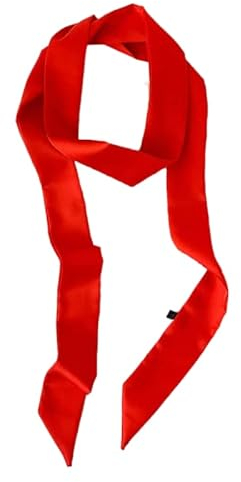 Damen Satin Gürtel 5cm x 195cm Band Imitated Silk Lange Schal Kleid Bund Hut Zubehör (Red)