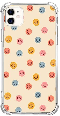 Rewput Cute Color Smile Face Mobile Phone Case for iPhone 11, Happy Smile Face Pattern Cover for Women Men Girls Boys, Unique Trendy Design TPU Bumper Case for iPhone 11