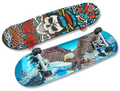 Teosport Skateboard, rutschfest, ABEC-7, 100 kg, 71 cm