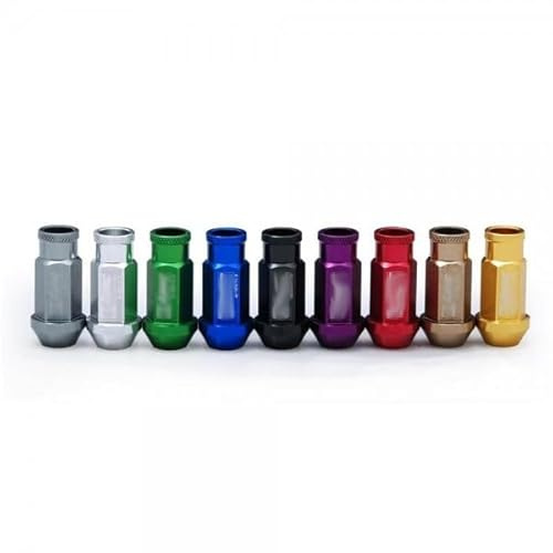 Lug Nuts Radmuttern, 20 Stück M12X1.5 oder M12x1.25 Versch Farben (M12x1.25, Gold)