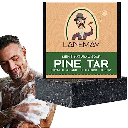 Natürliche Seifenstücke für Männer,All-natürliche Seife Männer pine tar soap Ganz natürliche, im Kaltverfahren hergestellte handgemachte Seife zur Feuchtigkeitsversorgung,Aufhellung,Körper,Gesichts