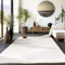 HomebyHome Kurzflor Teppich Wohnzimmer Creme 3D Skandinavisch Stil Modern Groß 280 x 370 cm - Waschbarer Schlafzimmer Küchenteppich Geometrisch Design Weicher Wohnzimmerteppich