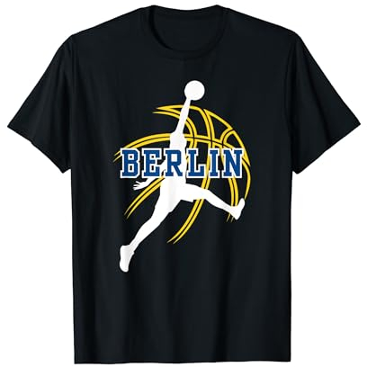 Berlin Basketball Fan Support Berliner Stadion gelb weiss T-Shirt