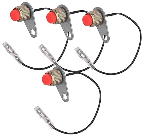 Toddmomy 4pcs Gx35 on off Stop Switch for Lawn Mower Trimmer Replacement Protective Control for Garden Cutting Equipment