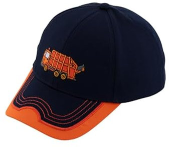 fiebig Kappe mit Stickerei | Baseballcap mit Aufnäher | Kinder Baseballkappe mit Klettverschluss (51, Orange)